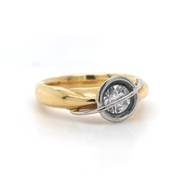Load image into Gallery viewer, 18ct Yellow Gold & Platinum, 0.58ct Floating Diamond Ring
