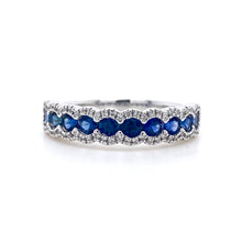 Load image into Gallery viewer, 18ct White Gold, 0.78tcw Sapphire & Diamond Eternity Ring