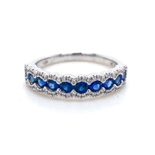 Load image into Gallery viewer, 18ct White Gold, 0.78tcw Sapphire & Diamond Eternity Ring