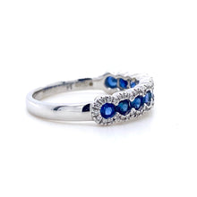 Load image into Gallery viewer, 18ct White Gold, 0.78tcw Sapphire & Diamond Eternity Ring