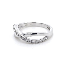 Load image into Gallery viewer, 18ct White Gold, 0.55tcw Diamond Crossover Eternity Ring