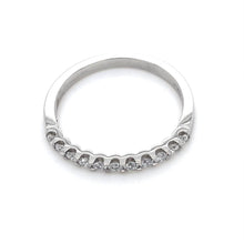Load image into Gallery viewer, Platinum, 0.30tcw Diamond Cog-Set Eternity Ring