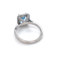 Load image into Gallery viewer, 18ct White Gold, 1.55ct Aquamarine & Diamond Ring