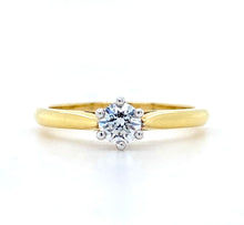 Load image into Gallery viewer, 18ct Yellow & White Gold, 0.30ct F VS2 Mined Diamond Ring