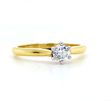 Load image into Gallery viewer, 18ct Yellow & White Gold, 0.30ct F VS2 Mined Diamond Ring