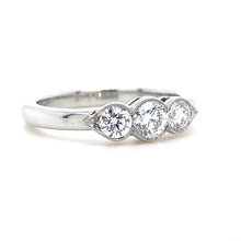 Load image into Gallery viewer, Platinum, 0.56ct Mined Diamond Trilogy Ring