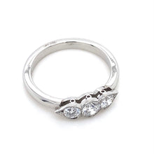 Load image into Gallery viewer, Platinum, 0.56ct Mined Diamond Trilogy Ring