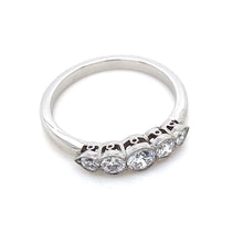 Load image into Gallery viewer, Platinum, 0.62ct Mined Diamond Five-Stone Ring