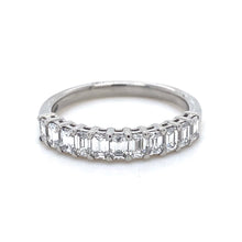 Load image into Gallery viewer, Platinum, 1.00tcw Emerald-Cut Diamond Eternity Ring