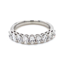 Load image into Gallery viewer, Platinum, 1.10tcw Oval Diamond Eternity Ring