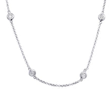 Load image into Gallery viewer, 18ct White Gold, 0.42ct In-line Diamond Necklace