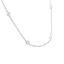 Load image into Gallery viewer, 18ct White Gold, 0.42ct In-line Diamond Necklace