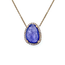 Load image into Gallery viewer, 9ct Yellow Gold, 4.95ct Tanzanite & Diamond Pendant