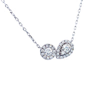 Load image into Gallery viewer, 18ct White Gold, 0.62ct Diamond Toi et Moi Pendant