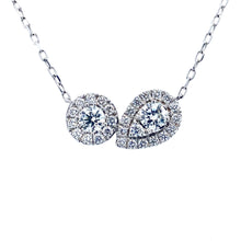 Load image into Gallery viewer, 18ct White Gold, 0.62ct Diamond Toi et Moi Pendant