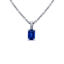 Load image into Gallery viewer, Platinum, 0.51ct Sapphire & Diamond Necklace