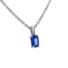 Load image into Gallery viewer, Platinum, 0.51ct Sapphire & Diamond Necklace