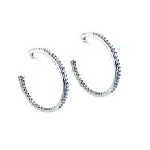 Load image into Gallery viewer, 18ct White Gold, 0.93ct Diamond Hoop Earrings