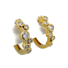 Load image into Gallery viewer, 18ct Yellow Gold, 0.41ct Diamond 'Bubble' Earrings