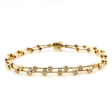 Load image into Gallery viewer, 18ct Yellow Gold, 0.94ct Diamond Bracelet