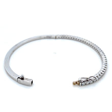 Load image into Gallery viewer, 18ct White Gold, 1.64ct Diamond Hinged Bangle