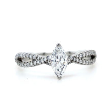 Load image into Gallery viewer, Platinum, 0.30ct E Si1 Mined Diamond Ring
