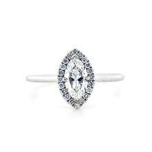 Load image into Gallery viewer, Platinum, 0.52ct F VS2 Mined Diamond Cluster Ring