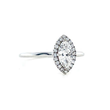 Load image into Gallery viewer, Platinum, 0.52ct F VS2 Mined Diamond Cluster Ring