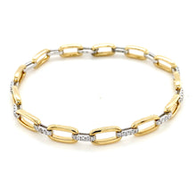 Load image into Gallery viewer, 18ct Yellow & 18ct White Gold, 0.71ct Diamond Bracelet