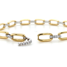 Load image into Gallery viewer, 18ct Yellow & 18ct White Gold, 0.71ct Diamond Bracelet