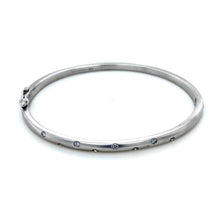 Load image into Gallery viewer, 18ct White Gold, 0.16ct Diamond Hinged Bangle