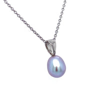 Load image into Gallery viewer, 9ct White Gold, Grey Pearl Pendant