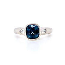 Load image into Gallery viewer, 18ct White Gold, 1.58ct Black Spinel & Diamond Ring