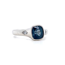 Load image into Gallery viewer, 18ct White Gold, 1.58ct Black Spinel & Diamond Ring