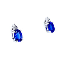 Load image into Gallery viewer, 18ct White Gold, 1.55tcw Tanzanite & Diamond Earrings