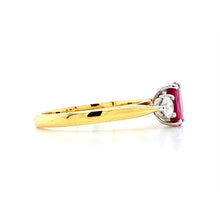 Load image into Gallery viewer, 18ct Yellow & White Gold, 0.83ct Ruby & Diamond Ring