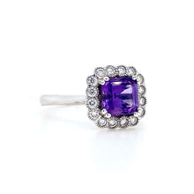 Load image into Gallery viewer, 18ct White Gold, 0.98ct Amethyst & Diamond Ring