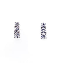 Load image into Gallery viewer, 18ct White Gold, 1.03ct Diamond Trilogy Earrings