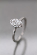 Load image into Gallery viewer, Platinum, 0.52ct F VS2 Mined Diamond Cluster Ring