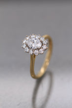 Load image into Gallery viewer, 18ct White & Yellow Gold, 1.17tcw E/G SI1 Mined Diamond Cluster Ring