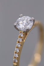Load image into Gallery viewer, 18ct Yellow Gold & Platinum, 0.70ct D VS1 Mined Diamond Ring