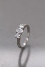Load image into Gallery viewer, Platinum, 0.90tcw F SI1 Mined Diamond Trilogy Ring