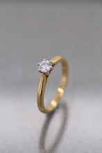 Load image into Gallery viewer, 18ct Yellow & White Gold, 0.30ct F VS2 Mined Diamond Ring