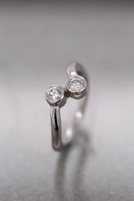 Load image into Gallery viewer, Platinum, 0.30ct Crossover Mined Diamond Ring