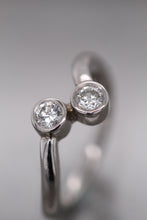 Load image into Gallery viewer, Platinum, 0.30ct Crossover Mined Diamond Ring