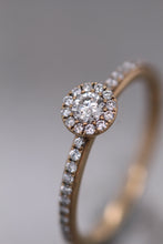 Load image into Gallery viewer, 9ct Yellow Gold, 0.15ct Diamond Cluster Ring