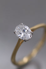 Load image into Gallery viewer, 18ct Yellow Gold & Platinum, 0.80ct F VS1 Mined Diamond Ring