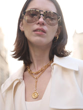 Load image into Gallery viewer, Statement Topaz North Star Necklace, Goldplate