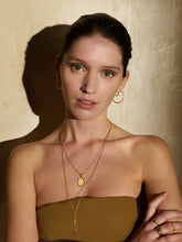 Load image into Gallery viewer, White Topaz North Star Arrow Necklace, Goldplate