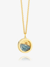 Load image into Gallery viewer, North Star Topaz Amulet Necklace, Goldplate